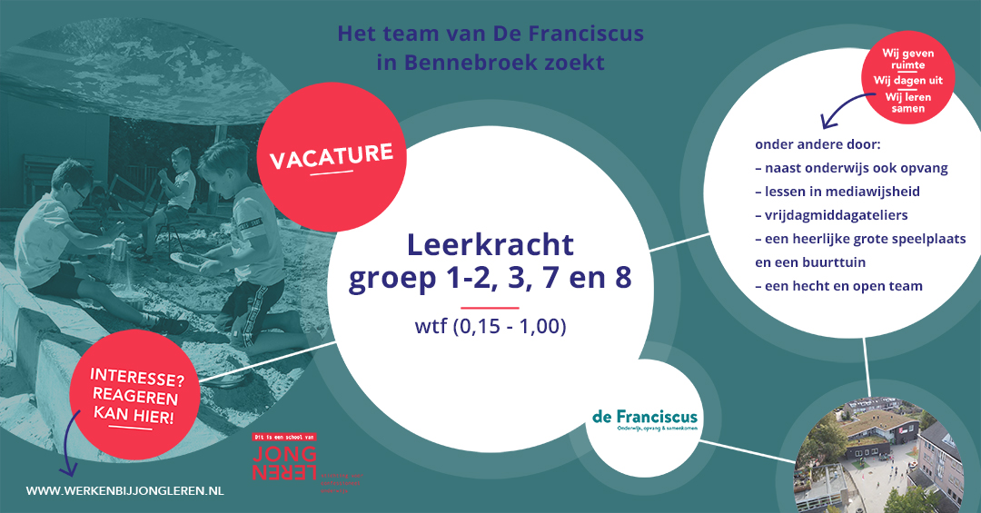 Vacature Leerkracht - Verschillende Groepen - Wtf 0,15 -1,00 ...